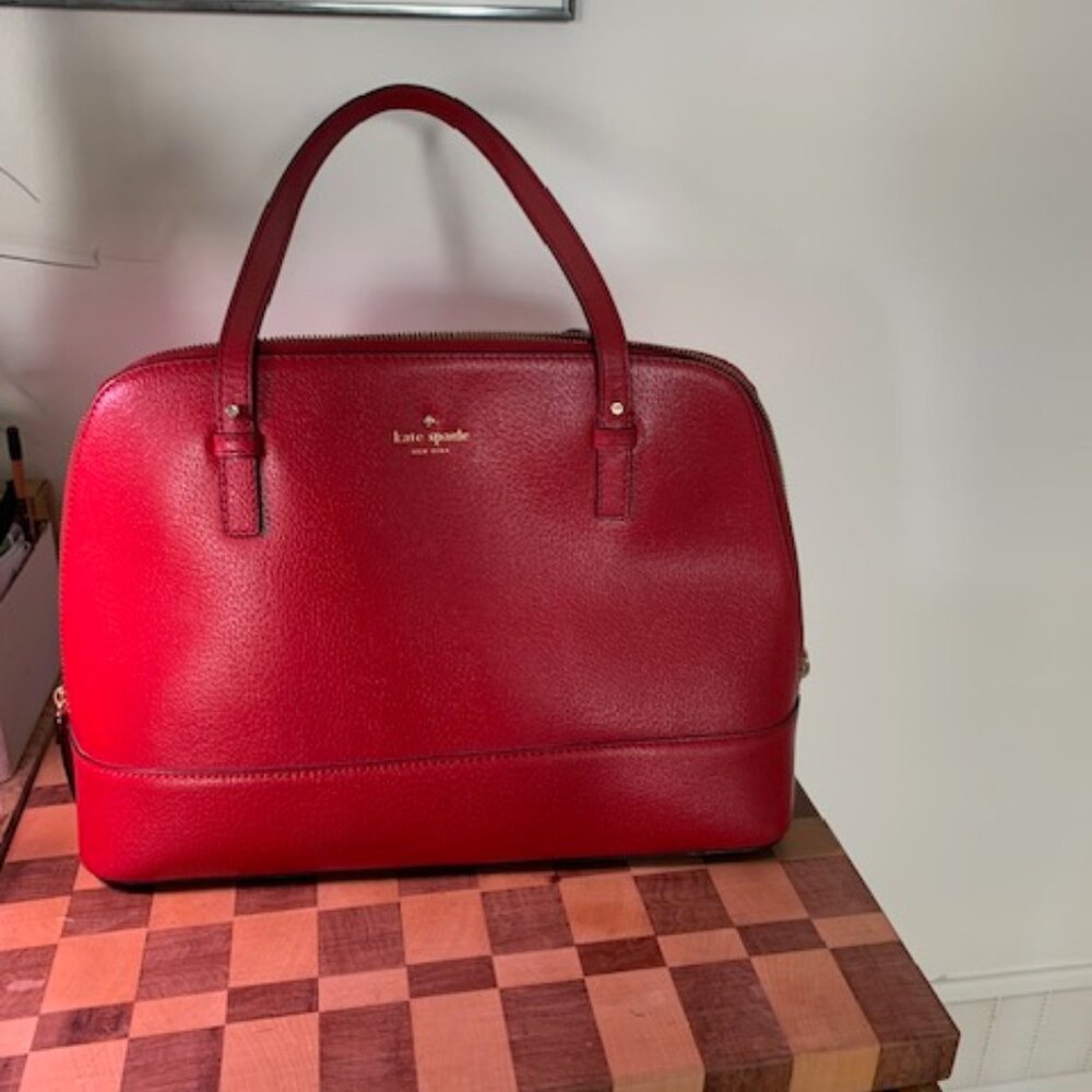 "Rachelle" Kate Spade zipbag, long handles, printed lining,